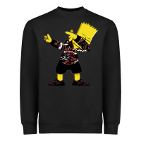 Black dabbing bart Heavyweight Sweatshirt - artisFamous