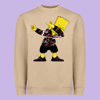 Dabbing Bart Heavyweight Sweatshirt Designed By Artisfamous