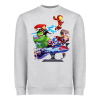 Heather Grey superheroes Heavyweight Sweatshirt - artisFamous