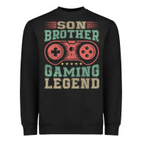 Black SON BROTHER GAMING LEGEND Heavyweight Sweatshirt - artisFamous