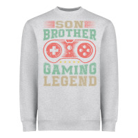 Heather Grey SON BROTHER GAMING LEGEND Heavyweight Sweatshirt - artisFamous