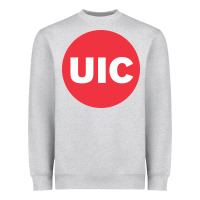 Heather Grey UIC College Heavyweight Sweatshirt - artisFamous