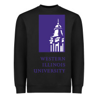 Black Western Illinois College Heavyweight Sweatshirt - artisFamous