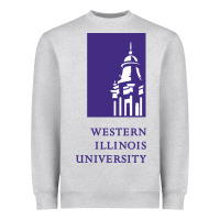 Heather Grey Western Illinois College Heavyweight Sweatshirt - artisFamous