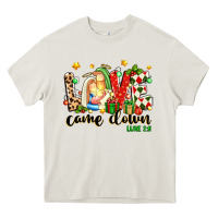 Cream love came down luke 2 11 Heavy Core Tee - texasbilliewilder