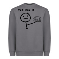 Storm Plz Use It Text Graphic Heavyweight Sweatshirt - artisFamous