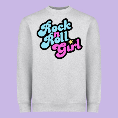 Rock N Roll Girl Heavyweight Sweatshirt Designed By Artisfamous