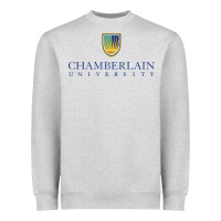 Heather Grey Chamberlain College Nursing Heavyweight Sweatshirt - artisFamous
