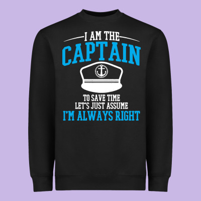 Captain Funny Boating Sailing Heavyweight Sweatshirt Designed By Artisfamous