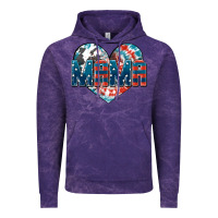 Cloud Purple American Mama heart Vintage Hoodie - FaDigitalArtStudio