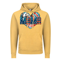 Vintage Mustard American Mama heart Vintage Hoodie - FaDigitalArtStudio