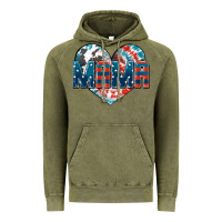 Vintage Olive American Mama heart Vintage Hoodie - FaDigitalArtStudio