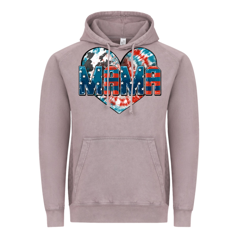 American Mama Heart Vintage Hoodie by FaDigitalArtStudio | Teevron