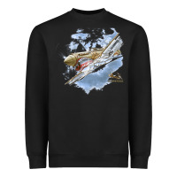 Black flying tigers Heavyweight Sweatshirt - artisFamous