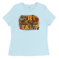 Baby Blue why hello there fall Ladies Tee - CowGirlArtShop
