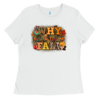 White why hello there fall Ladies Tee - CowGirlArtShop