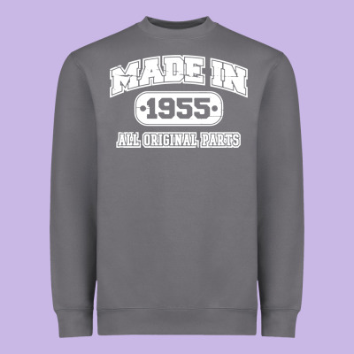 Made In 1955 Funny Vintage Heavyweight Sweatshirt Designed By Artisfamous