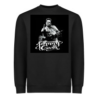 Black Johnny Cash Music Heavyweight Sweatshirt - artisFamous
