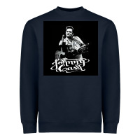 Navy Johnny Cash Music Heavyweight Sweatshirt - artisFamous