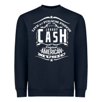 Navy Johnny Cash Music Heavyweight Sweatshirt - artisFamous