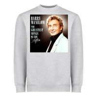 Heather Grey Best Barry Manilow Heavyweight Sweatshirt - artisFamous