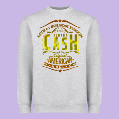 Johnny Cash Music Heavyweight Sweatshirt Designed By Artisfamous