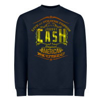 Navy Johnny Cash Music Heavyweight Sweatshirt - artisFamous