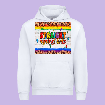 Straight Against Hate Tumbler Urban Hoodie Designed By Jahusdesignshop