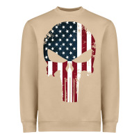 Mushroom the punisher american flag Heavyweight Sweatshirt - artisFamous