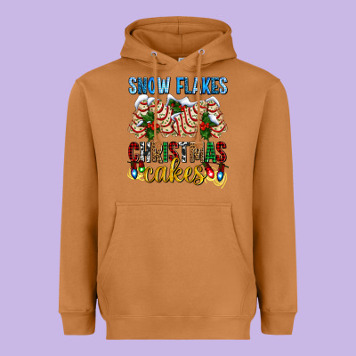 Snow Flakes Christmas Cakes Ado Heavyweight Hoodie Designed By Adodesignshop
