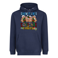 Navy snow flakes christmas cakes ado Heavyweight Hoodie - AdoDesignShop