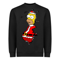 Black Homer Claus Christmas Heavyweight Sweatshirt - artisFamous