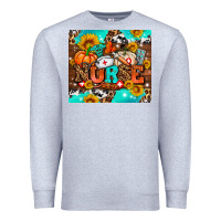 Heather Grey pumpkin nurse with sunflower Premium Sweatshirt - AdoDesignShop
