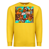 Lemon pumpkin nurse with sunflower Premium Sweatshirt - AdoDesignShop