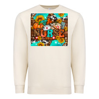 Sandshell pumpkin nurse with sunflower Premium Sweatshirt - AdoDesignShop