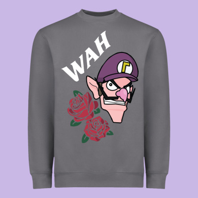 Waluigi Voice ( Wah ) Heavyweight Sweatshirt Designed By Artisfamous