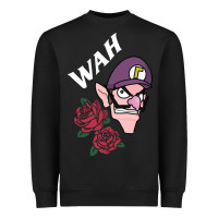 Black waluigi voice ( wah ) Heavyweight Sweatshirt - artisFamous