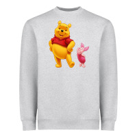 Heather Grey Winnie the Pooh Piglet Heavyweight Sweatshirt - artisFamous