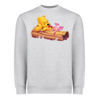 Heather Grey Winnie the Pooh Piglet Heavyweight Sweatshirt - artisFamous