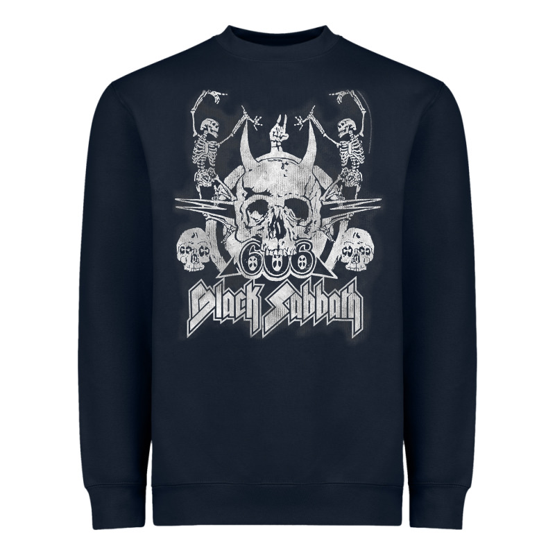Black Sab.bath Official Vintage Dancing Skele Heavyweight Sweatshirt by artisFamous | Teevron