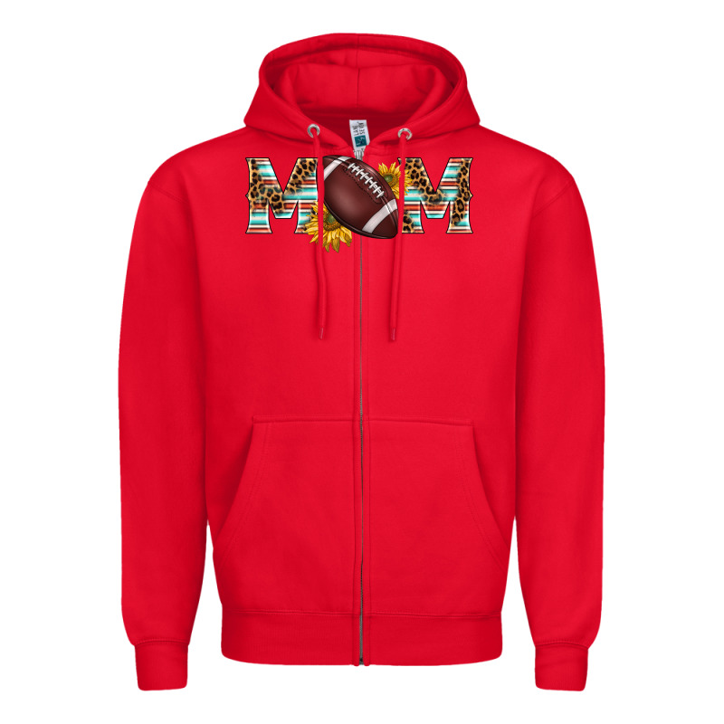 American Football Mom Zipper Hoodie by BarkalooDesign | Teevron