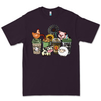 Plum Farm animal coffee cups Premium Tee - HowdyJamesFarm
