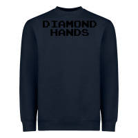 Navy diamond hands Heavyweight Sweatshirt - artisFamous