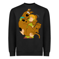 Black Scooby Doo and Shaggy Heavyweight Sweatshirt - artisFamous
