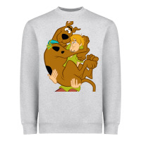 Heather Grey Scooby Doo and Shaggy Heavyweight Sweatshirt - artisFamous
