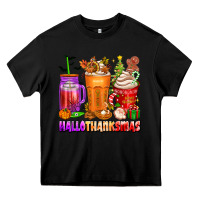 Black hallothanksmas coffee cups Heavy Core Tee - texasbilliewilder