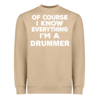 Mushroom i know everything i'm a drummer Heavyweight Sweatshirt - artisFamous