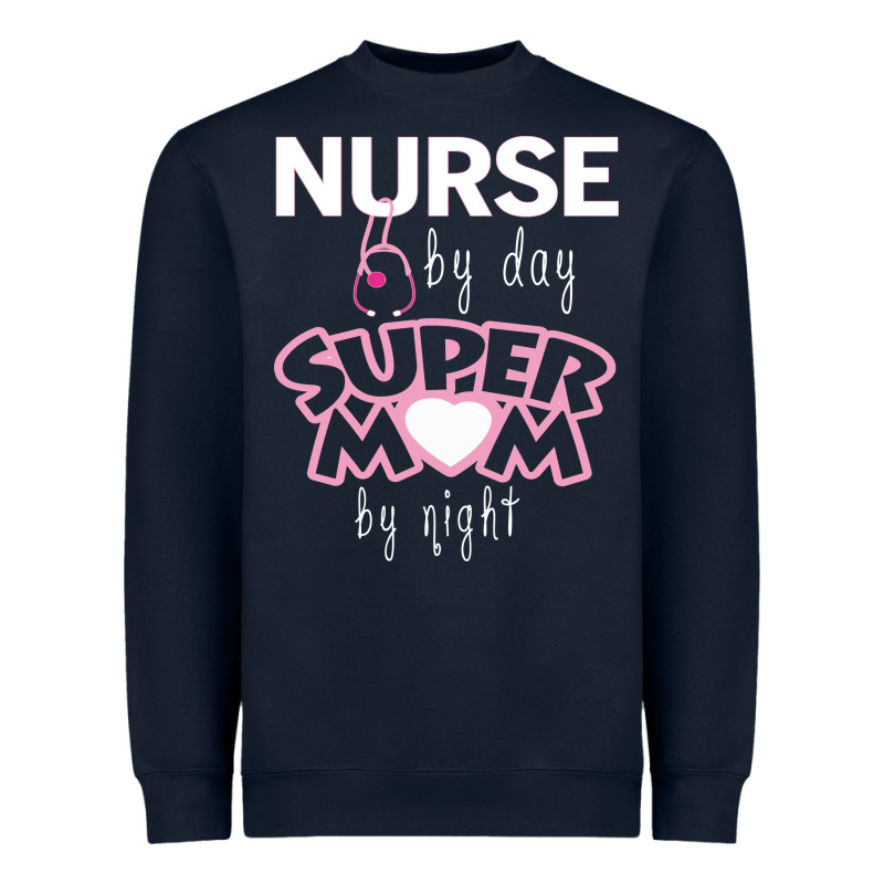 Nurse By Day Super Mom By Night Heavyweight Sweatshirt by artisFamous | Teevron