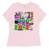 Bubblegum Pink boo halloween Ladies Tee - CowGirlArtShop