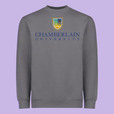 Chamberlain College Heavyweight Sweatshirt Designed By Artisfamous